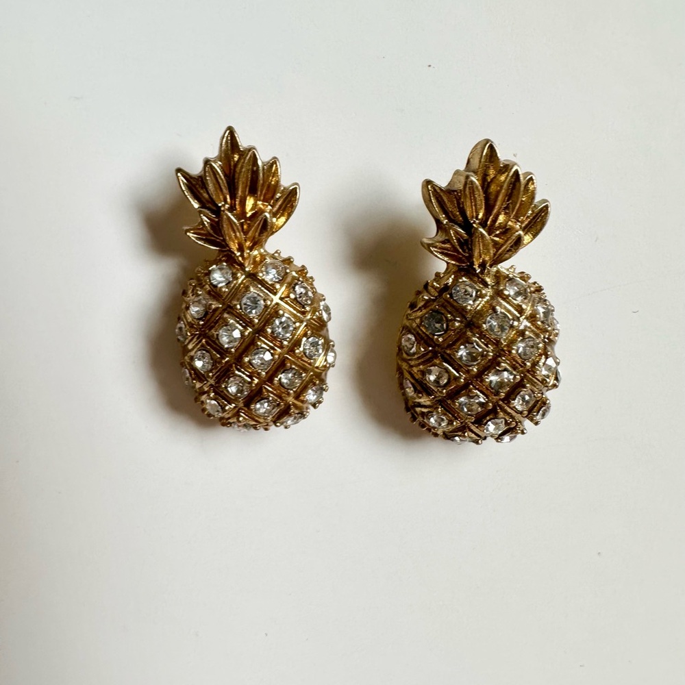 Gold Pineapple Earrings